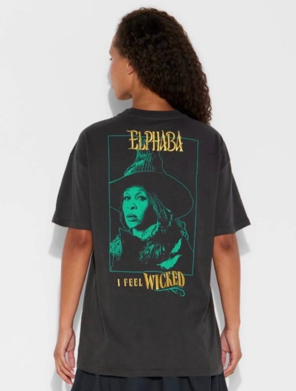 Wicked For Good Elphaba I Feel Wicked Graphic T-Shirt Women’s Medium Black Tee
